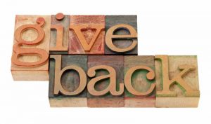 Give back LOGO. to represent our efforts to support local charities.