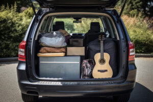 photo of van packed to take a college student back to school