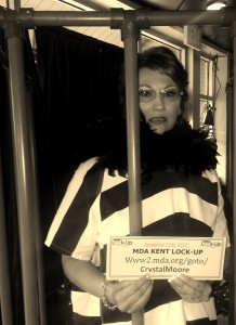Crystal Moore at Kent MDA lockup Crystal Moore