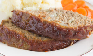 Turkey meatloaf with a honey mustard glaze