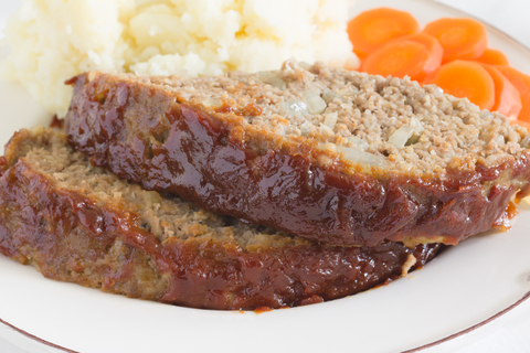 Turkey meatloaf with a honey mustard glaze